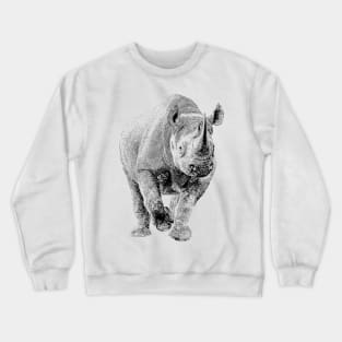 Endangered Black Rhino | African Wildlife Crewneck Sweatshirt